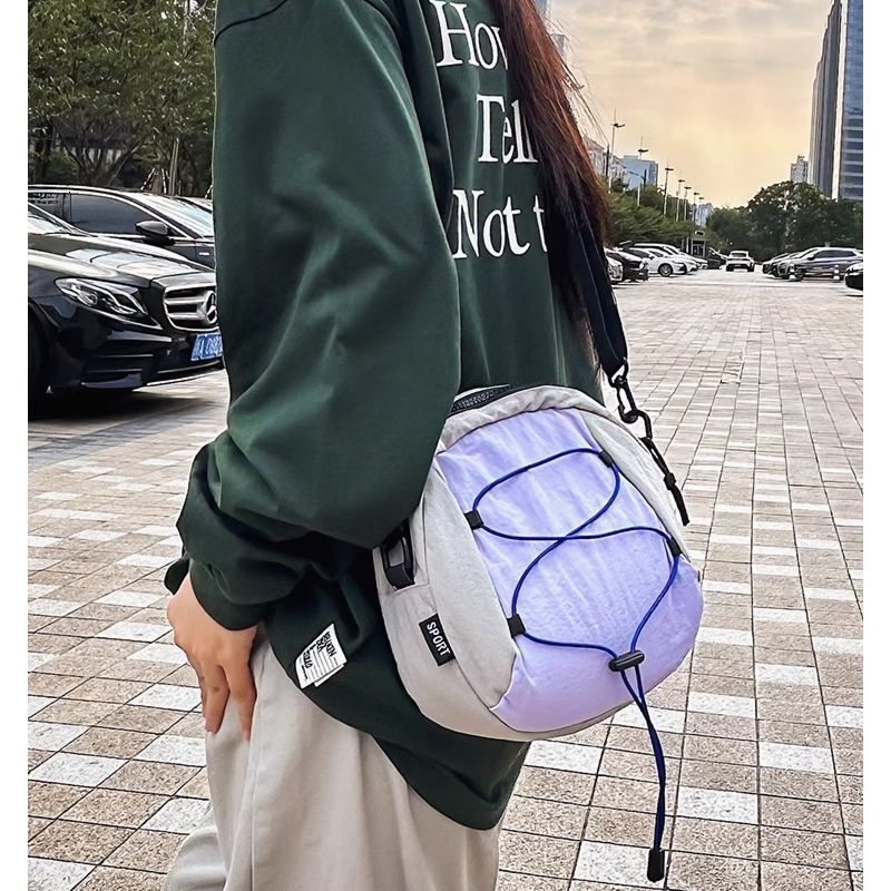 Crossbody for Women, Color-Block Small Trendy Ins Style, Men's Cross Knot Shell Bag, Commuter Versatile Lightweight Shoulder Bag