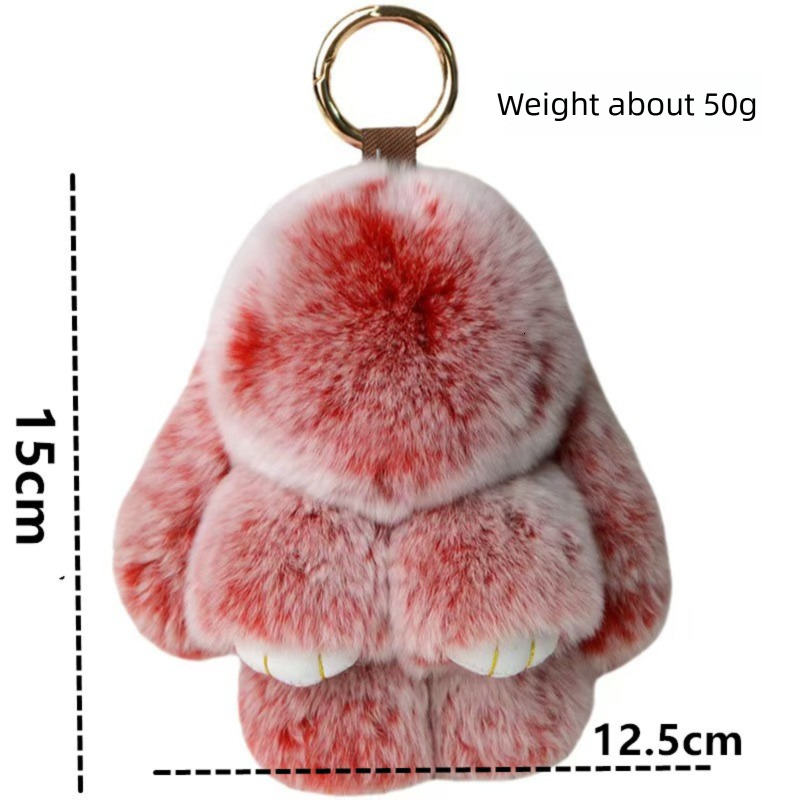 Rex Little Bunny Pretend Dead Lazy Cute Adorable Backpack Fur Plush Rabbit Bag Pendant