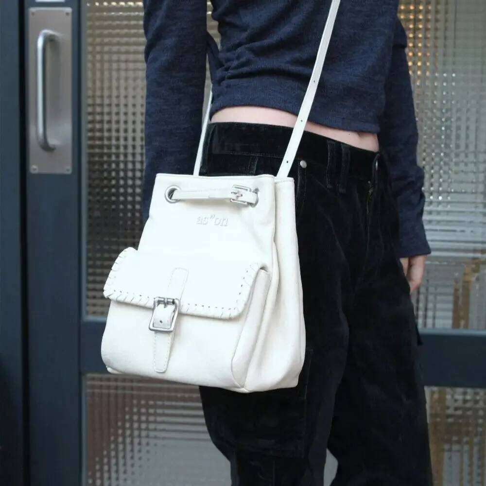 Versatile Pocket Drawstring Shoulder Strap Adjustable Crossbody Bag Women Minimalist Design Large Capacity Wear Resistant XIU LAI SI