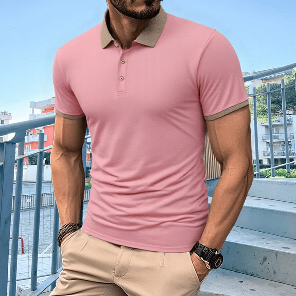 Cross-border European size POLO shirt custom-printed T-shirt short-sleeve high-end collared men's cultural shirt advertising shirt workwear