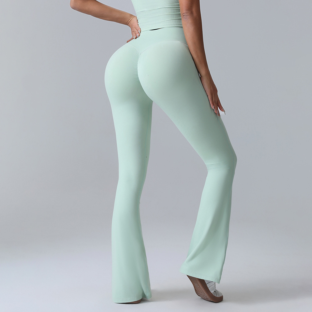 Peach Flare Yoga Pants for Women High Waist Butt-Lifting Tight Pants Wide-Leg Quick-Dry Running Sports Pants for Women