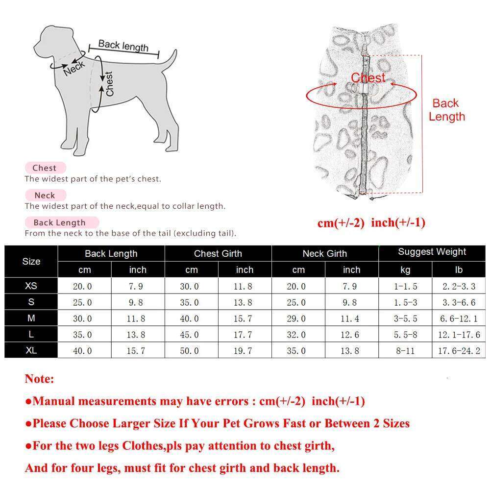 Reflective Pet Dog Jacket Coat For Small Medium Dogs Cats Winter Soft Fleece Puppy Footprint Clothes Yorkshire Clothing