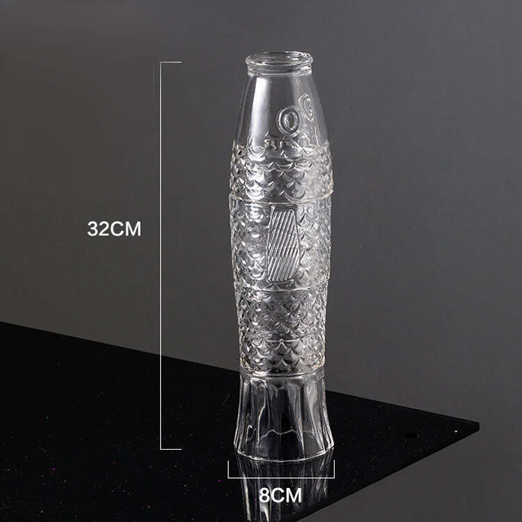 Creative Koi Fish Stacking Fish-Shaped After Year Surplus Four-Piece Set Glass Wine Cabinet Decoration Household Water Cup