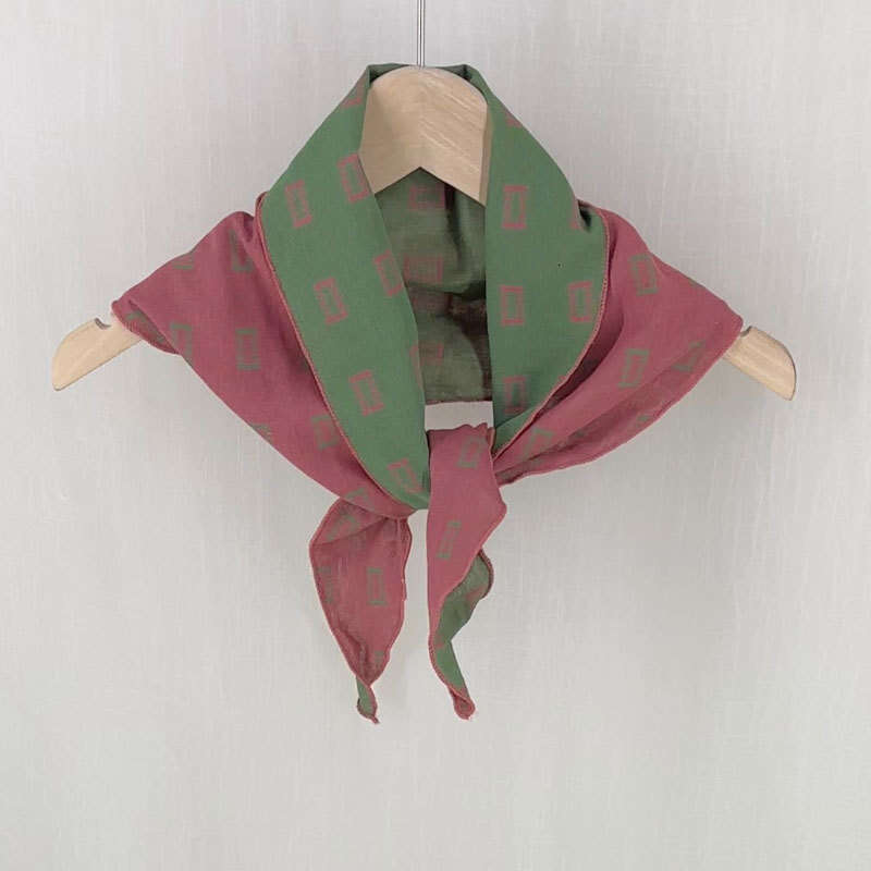 Exported To , Versatile Fashionable Triangle Scarf, New Double-Sided Small Fence Design Accessory, Neck Scarf And Headscarf For Women Qian Pan