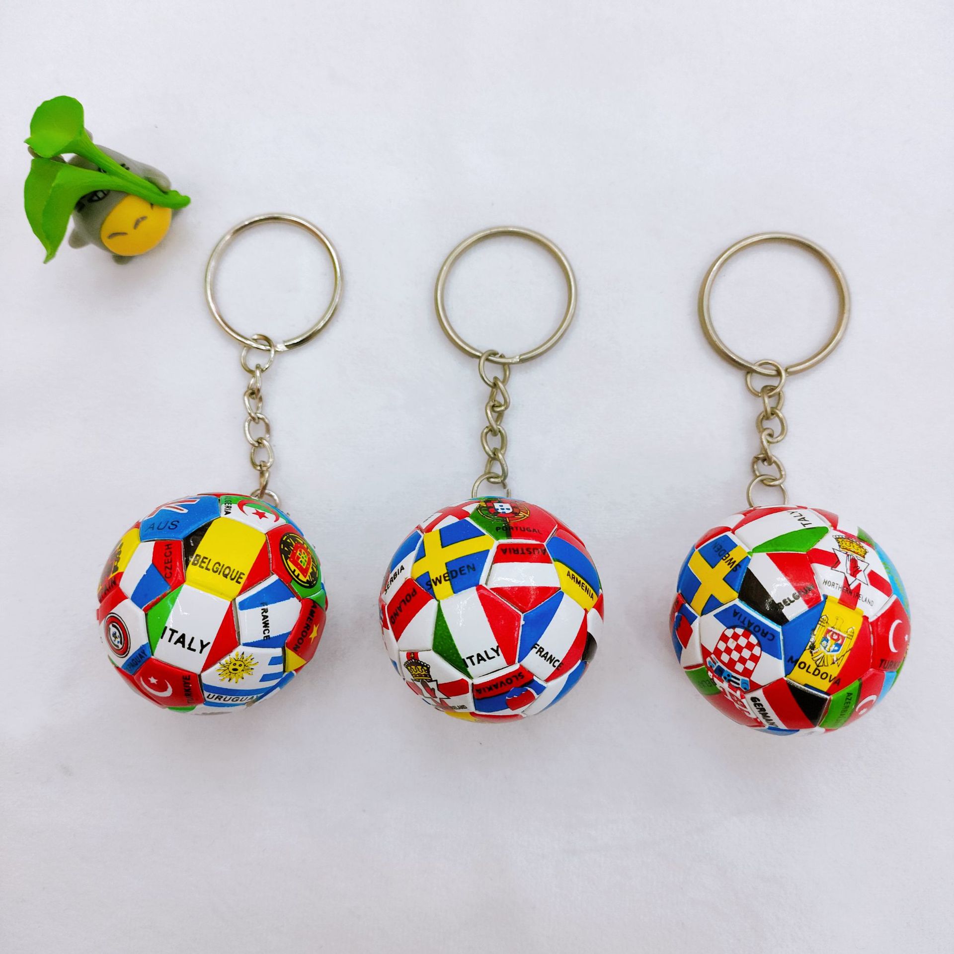 2026 World Cup Soccer Fan Souvenir Keychain, International Flags National Team Flag Pendant, Small Gift Bag Charm Bulk