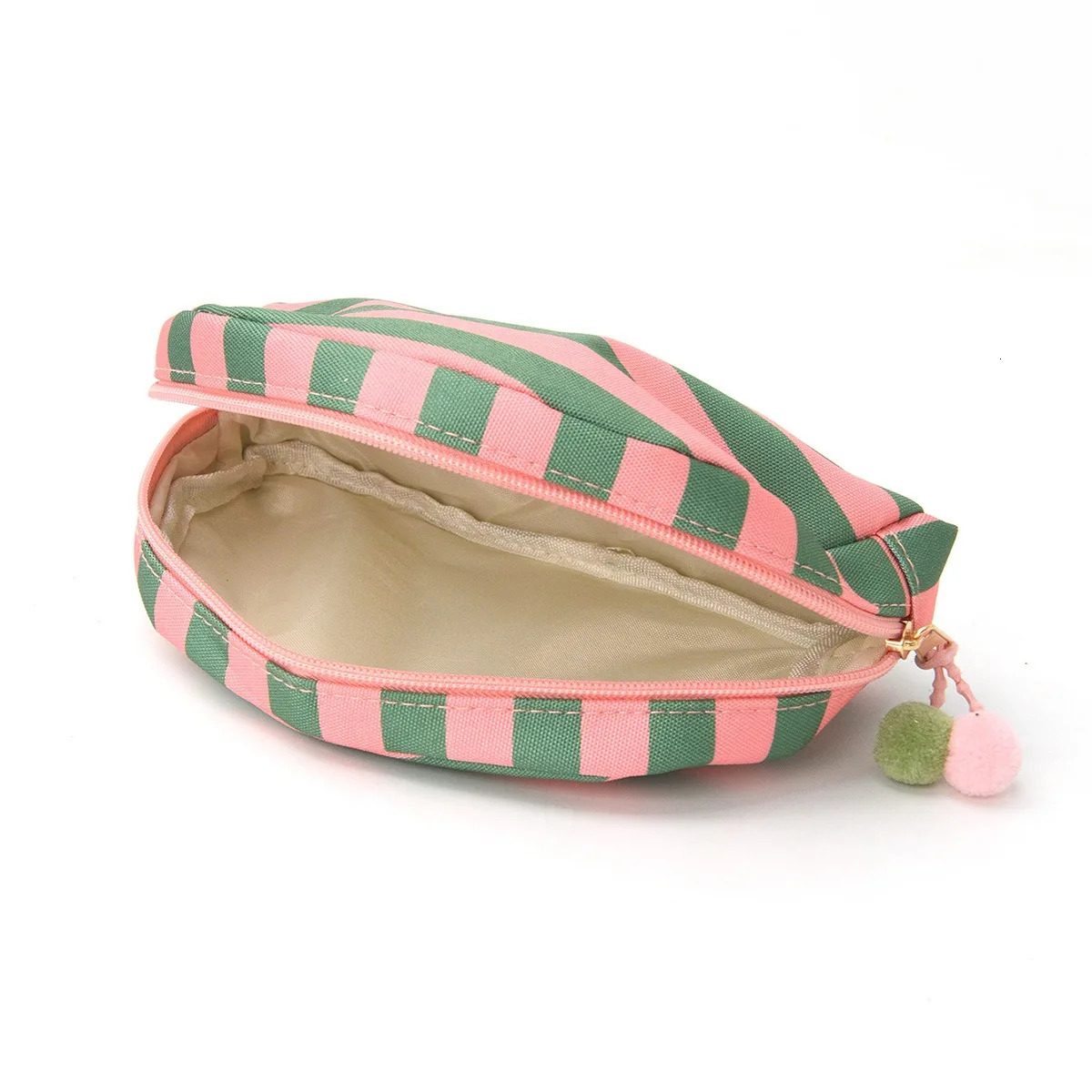 Striped Shell Storage Bag High Value Dopamine Cosmetic Travel Outdoor Portable 260317