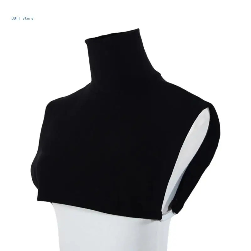 Multipurpose Detachable Mock Turtleneck Collar for Women and Men Solid Color Striped High Neck False Collar Half Top 260325