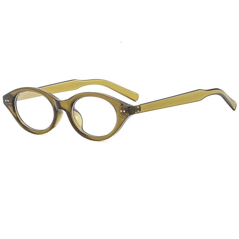 Fashion Glasses Frame Women Simple Retro Optical Anti Blue Light Eyeglasses Elliptical 260317