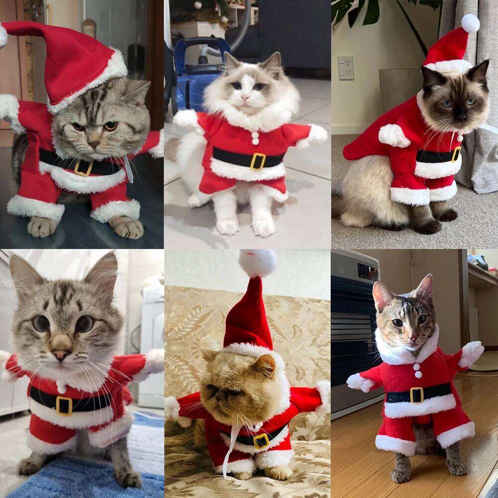 Christmas Cosplay Costume For Small Medium Cat Dog Kitten Outfits Funny Party Dressed Up Clothing Sphynx Clothes Pet Jacket