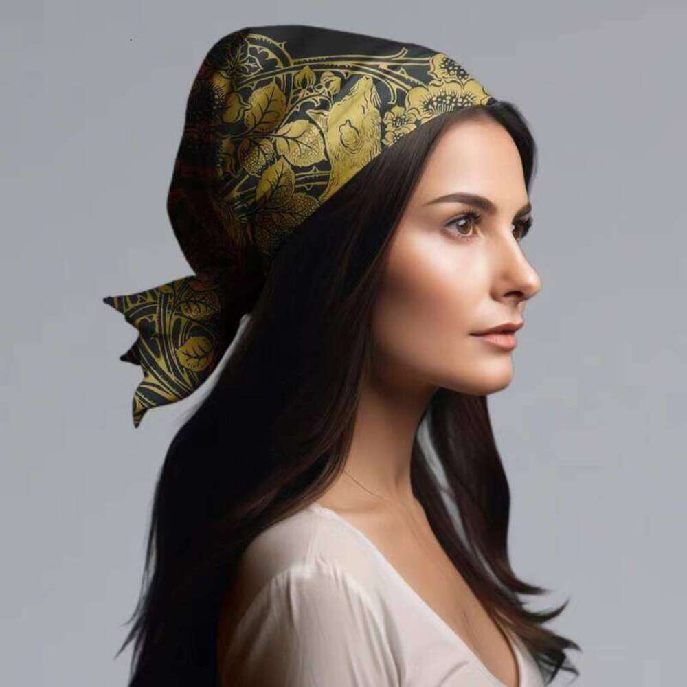 Fox And Flower Pattern Bandana | Stylish Hip-Hop Headband, Fashion Scarf, Outdoor Cycling Neck Gaiter Face Mask, Halloween Skull Headwrap, Liuyuemosha