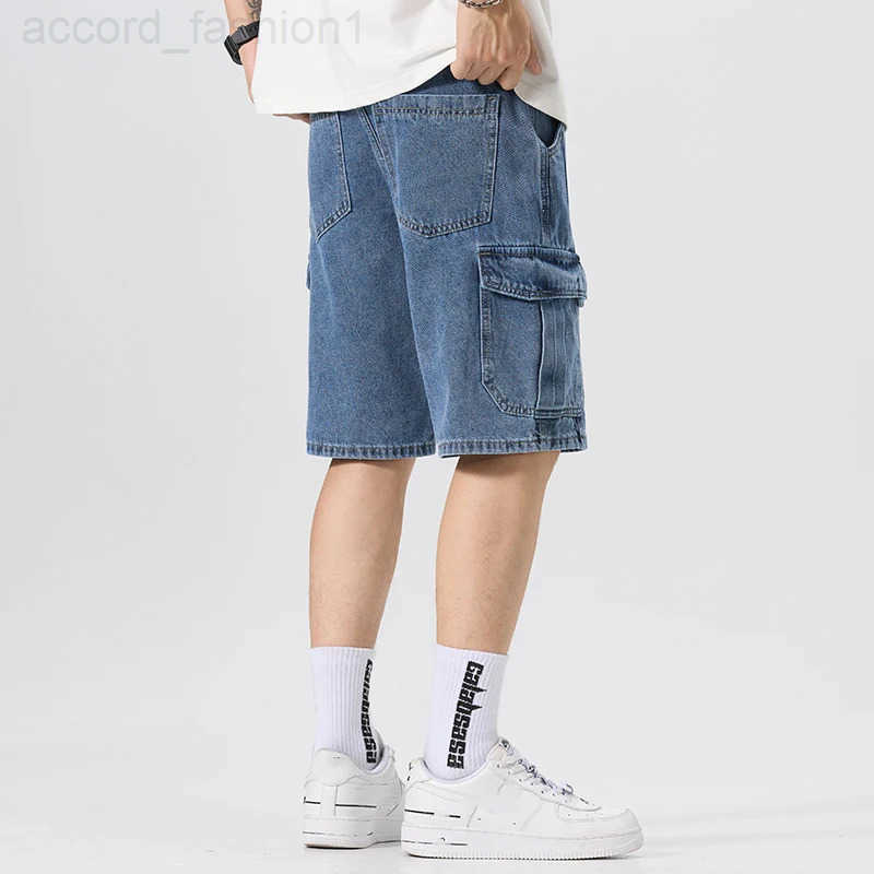 Mens Summer Cool Fashion Denim Jeans Six Pocket Design Regular Fit No Stretch Light Blue Trendy Casual Pants H260330