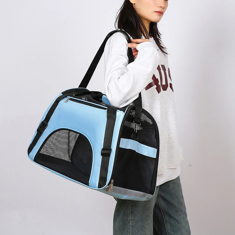 Cat Bags Portable Dog Bag Mesh Breathable Foldable Cats Bag Travel Breathable Transport Handbag 260316