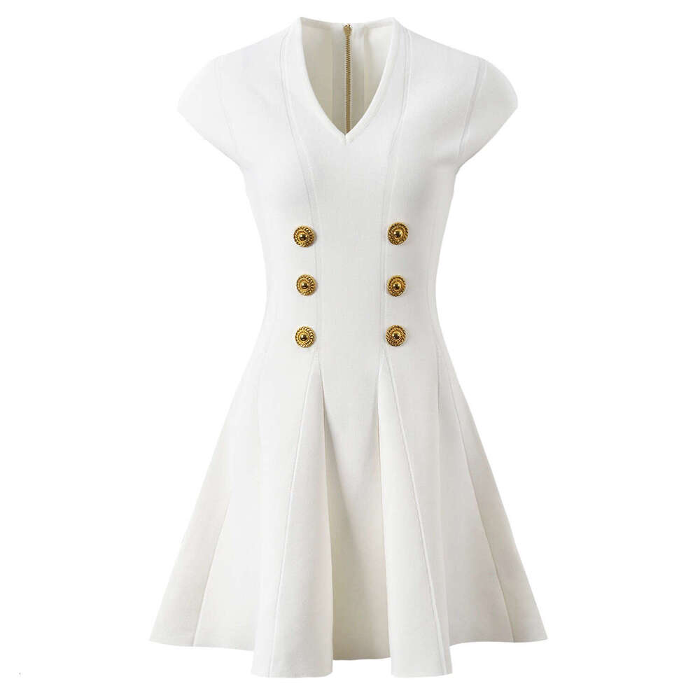 Spring and X21 summer new designer women's sleeveless high-quality knitted pleated skirt A-line short skirt 2026