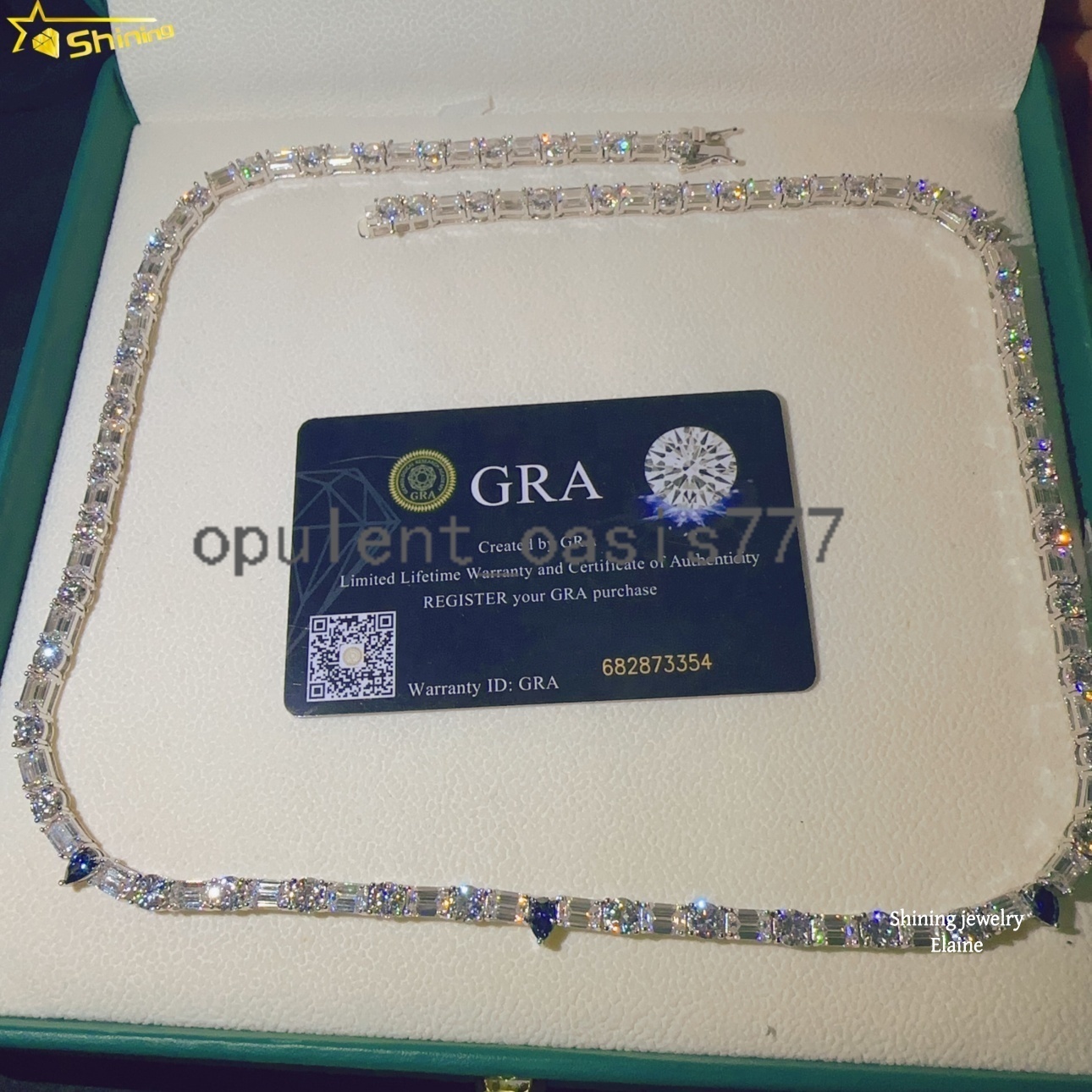 High Quality Fashion High Quality Hip Hop Iced Out Fine Custom Diamond 5MM 925 Sterling Silver Moissanite Tennis Chain Necklace