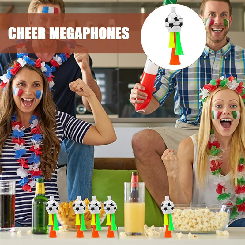 5pcs Air Horn Plastic Stadium Horns Cheerleading Supplies Football Match Audience Cheering Props Party Noise Generator TMZ 260330