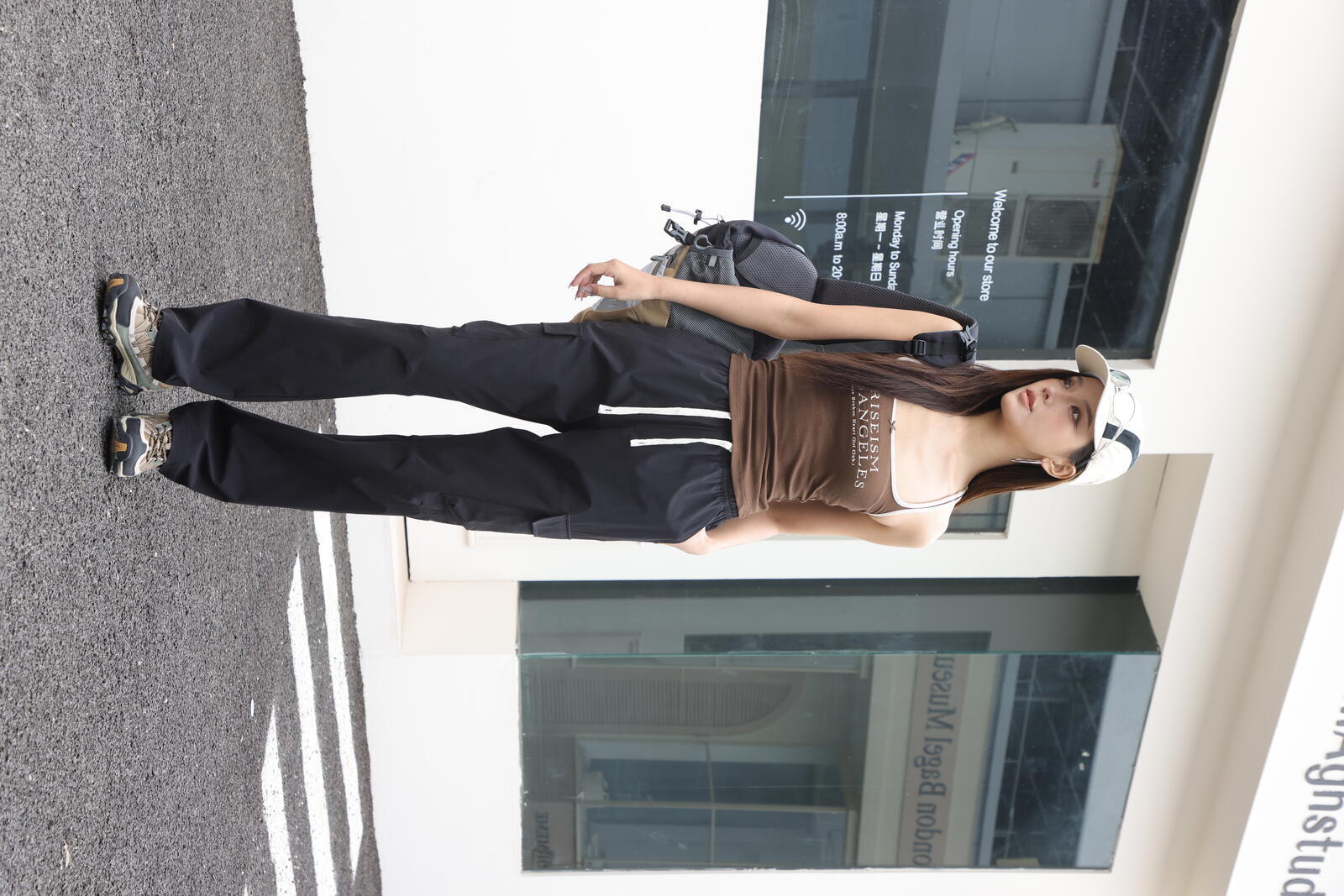 Spring/Summer Work Outdoor Women's Trousers Casual New Loose High-Waisted Straight-Leg Sports Camping Pants Cross-Border