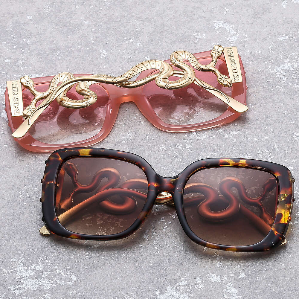 New Double-Headed Snake British Retro Gothic Dark Sunscreen Sunglasses UV Protection Sunshade Glasses