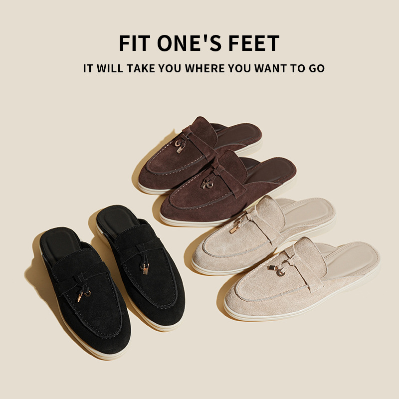 New Free Shipping designer sandals for womens flat sandals black brown beige Fashionable and versatile outdoor flat sandals plus size 35-42