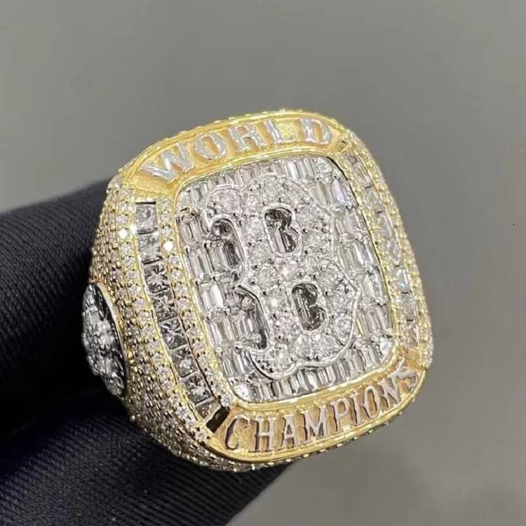 Hip Hop Moissanite Mens Custom Ring 925 Sterling Silver Square Shape Cuban Link Band Adjustable Size VVS Diamond Jewelry