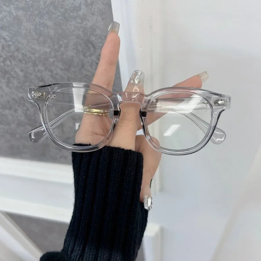 Elegant Transparent Lens Plain Eyeglasses Frame Male Female Casual Round Glasses Men Women 260317