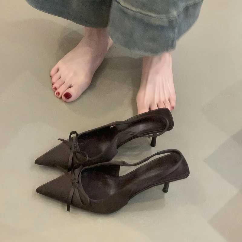 Luxury Summer High Heel Women Sandals Fashion Butterfly-knot Singbacks Pumps Elegant Stripper Party Female Sandalias Z260330