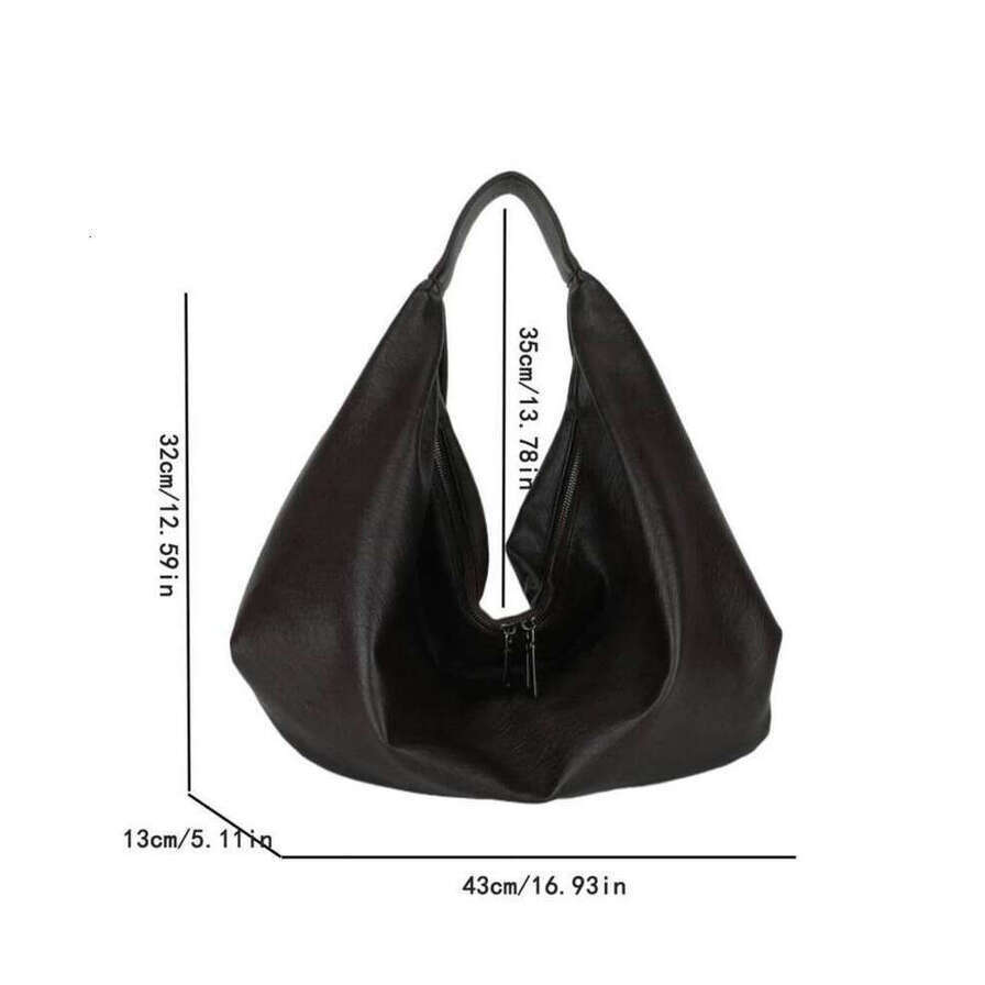 TAURUSCIAGA Big Black Shoulder Bags For Women Large Hobo Shopper Solid Color Quality Soft Leather Crossbody Handbag Lady Travel Tote Bag Practical Pac