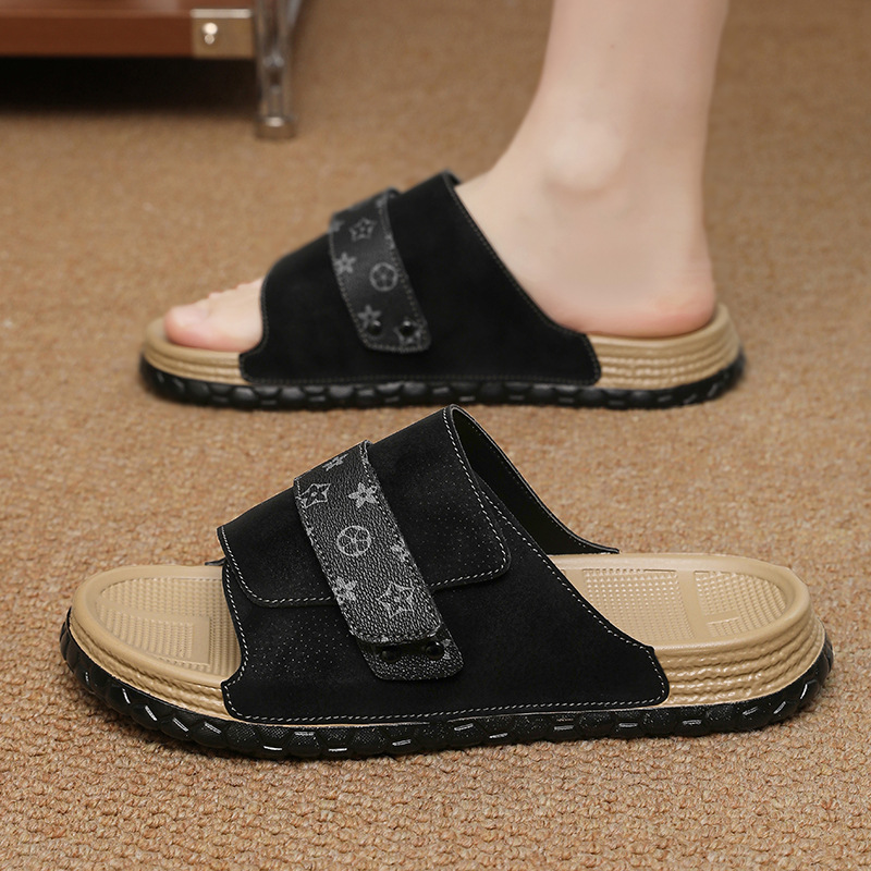 Fashionable Men's Slippers 2026 Summer New Arrival Printed Design Trendy Outdoor Beach Premium Feel Cool and Breathable Slippers Free Shipping Si