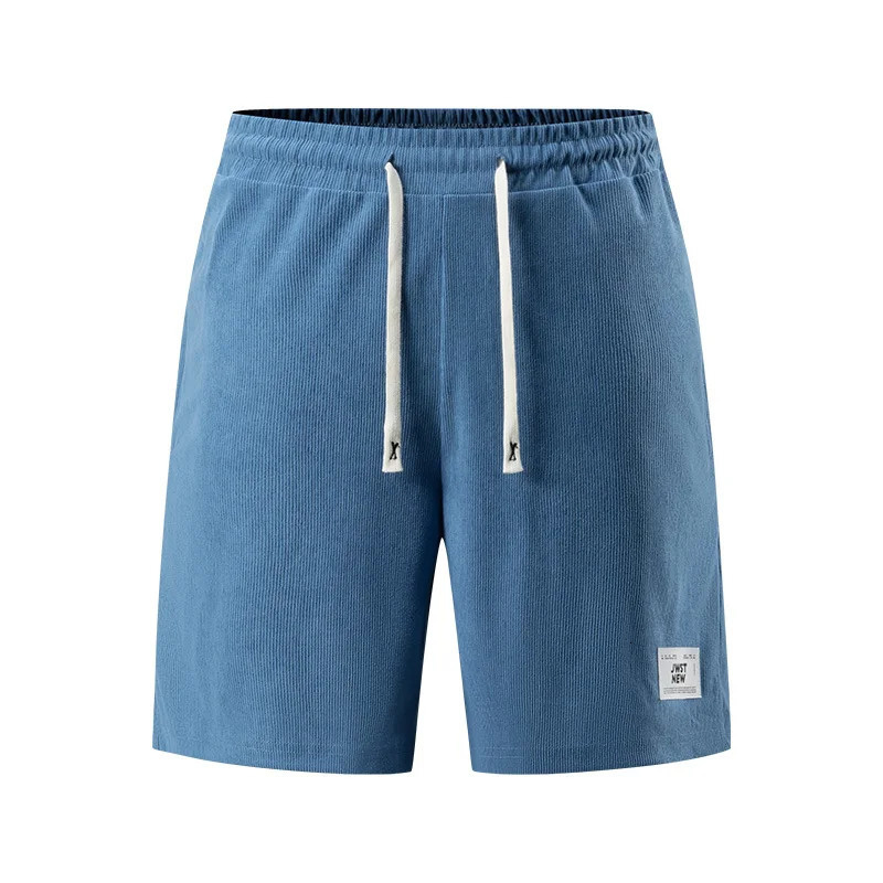 Summer Shorts Fashion Corduroy Shorts Men Casual Stretch Letters Decorative Pant Breathable Beach Vacation Shorts Pants XS-3XL 260330