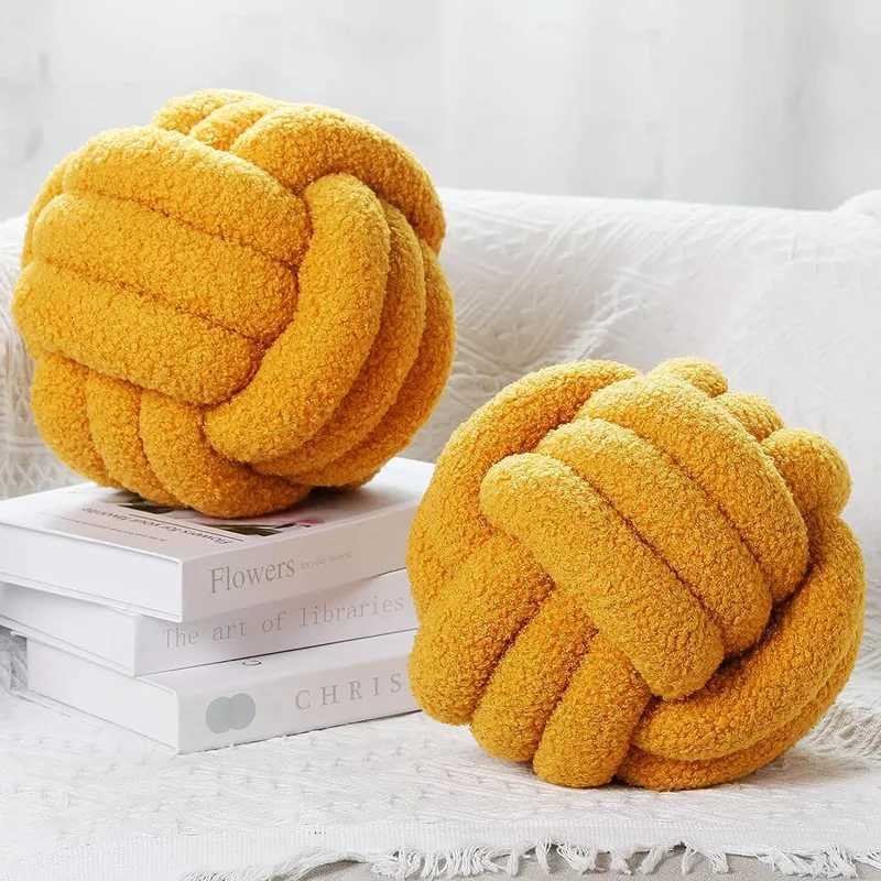 Knot Pillow Ball Soft Home Decorative Pillows Handmade Knotted Ball Throw Pillow Cushion Home Decor for Bed Couch JAF012 H260330 - view 4