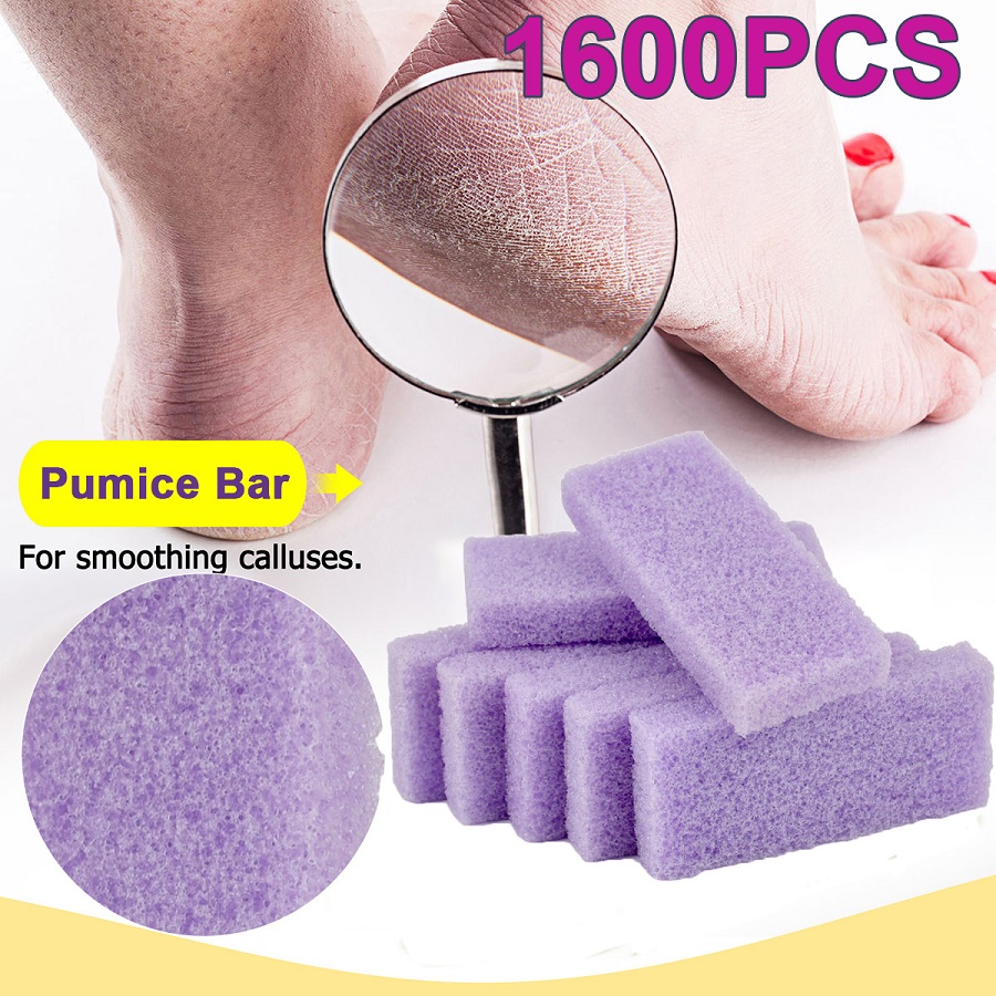 1600Pcs/Case Sponge Pumice Exfoliate Stone Feet Dead Skin Pedicure Tools