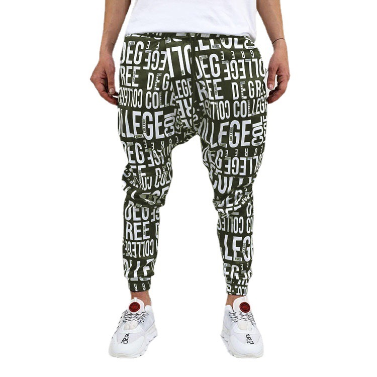 Summer mens stretch casual pants long pants jogger pants hip-hop loose fit high elasticity quick-drying