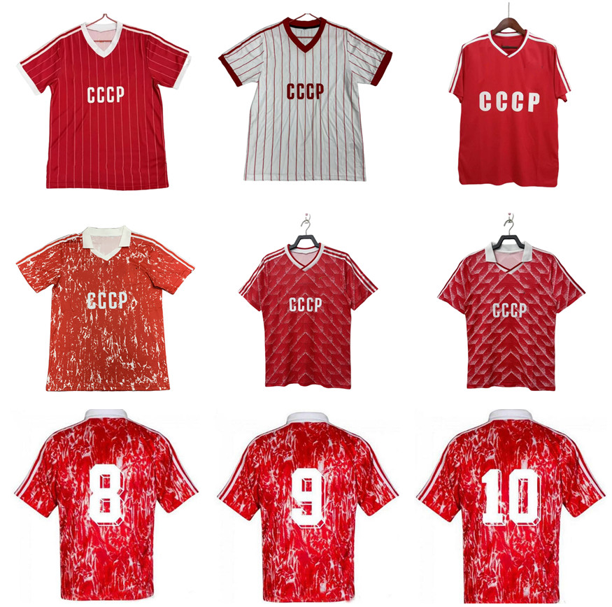 1986 1987 1988 1989 1990 1991 USSR Soviet Union soccer jerseys 86 87 88 89 90 91 PROTASOV CCCP BELANOV DOBROVOLSKI retro football shirts Vintage Classic uniforms