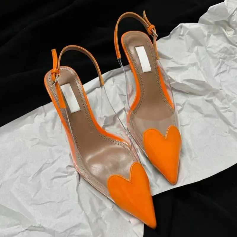 Fashion Heart Design Women Pumps Sexy Pointed Toe Clear High Heels Wedding Prom Shoes PVC Transparent Sandals Party Pumps Z260330