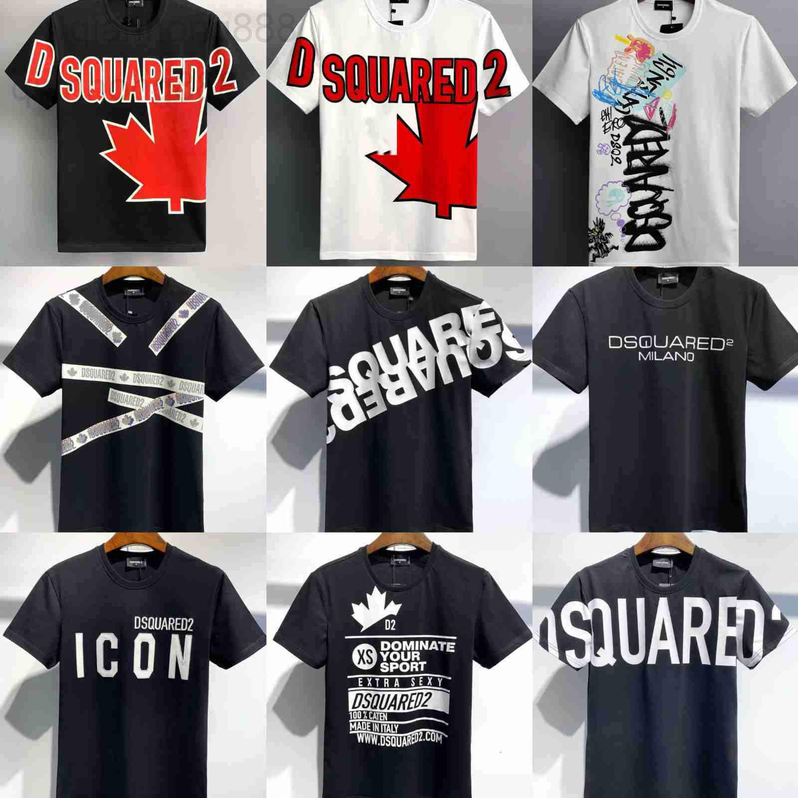 Designer Dsquared T Shirt Dquared2 DSQ LIAN D2 Pure Cotton Mens T-shirt Summer Cotton Mens Clothing Maple Leaf Print T-shirt Sports 2026