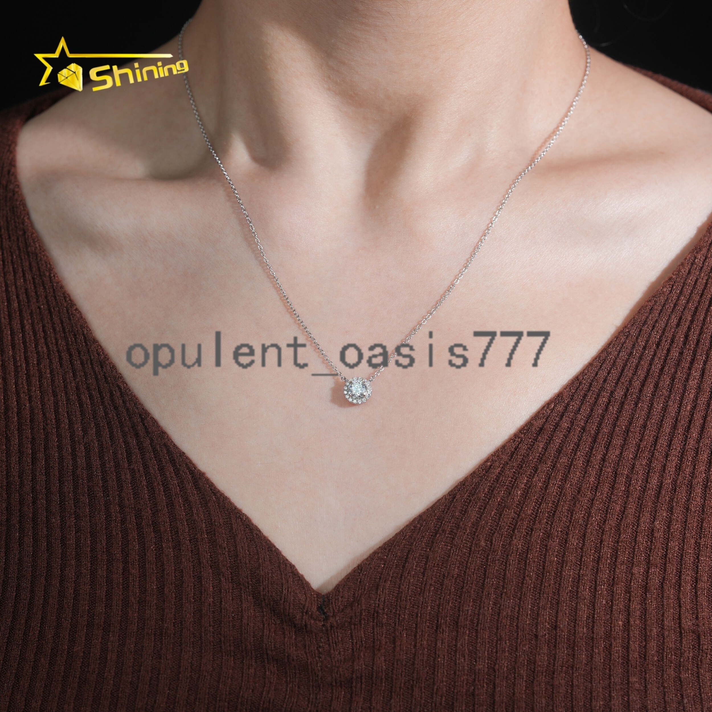 Local Stock Fast Shipping 925 Silver Valentines Gift Popular 50mm Moissanite Necklaces Earrings Set
