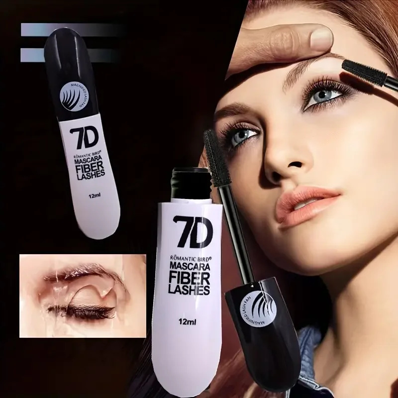 123PCS 7D Fiber Mascara Set Waterproof Durable Curling Sweatproof Antismudge Slimming Base for all skin types 260316