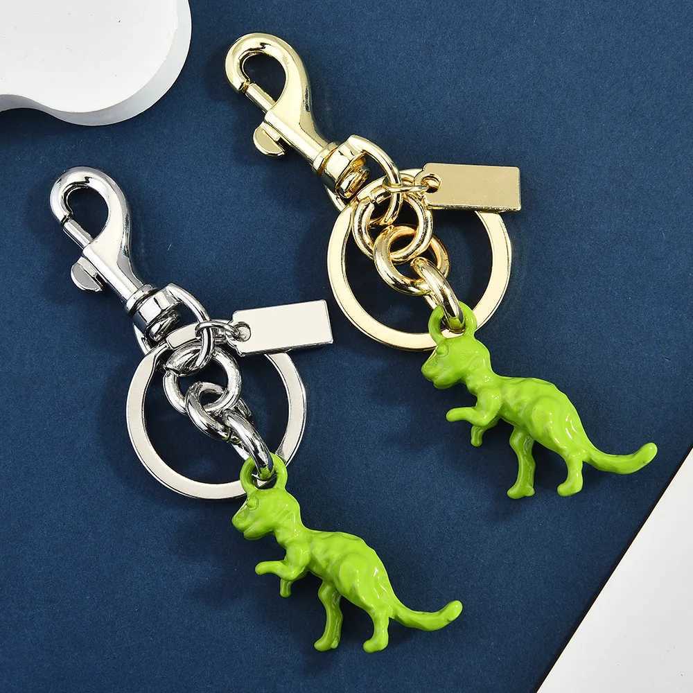 3D Cute and Fun Green Dinosaur Car Keychain Bag Personalized Hanging Decoration Gift Accessories Z260330