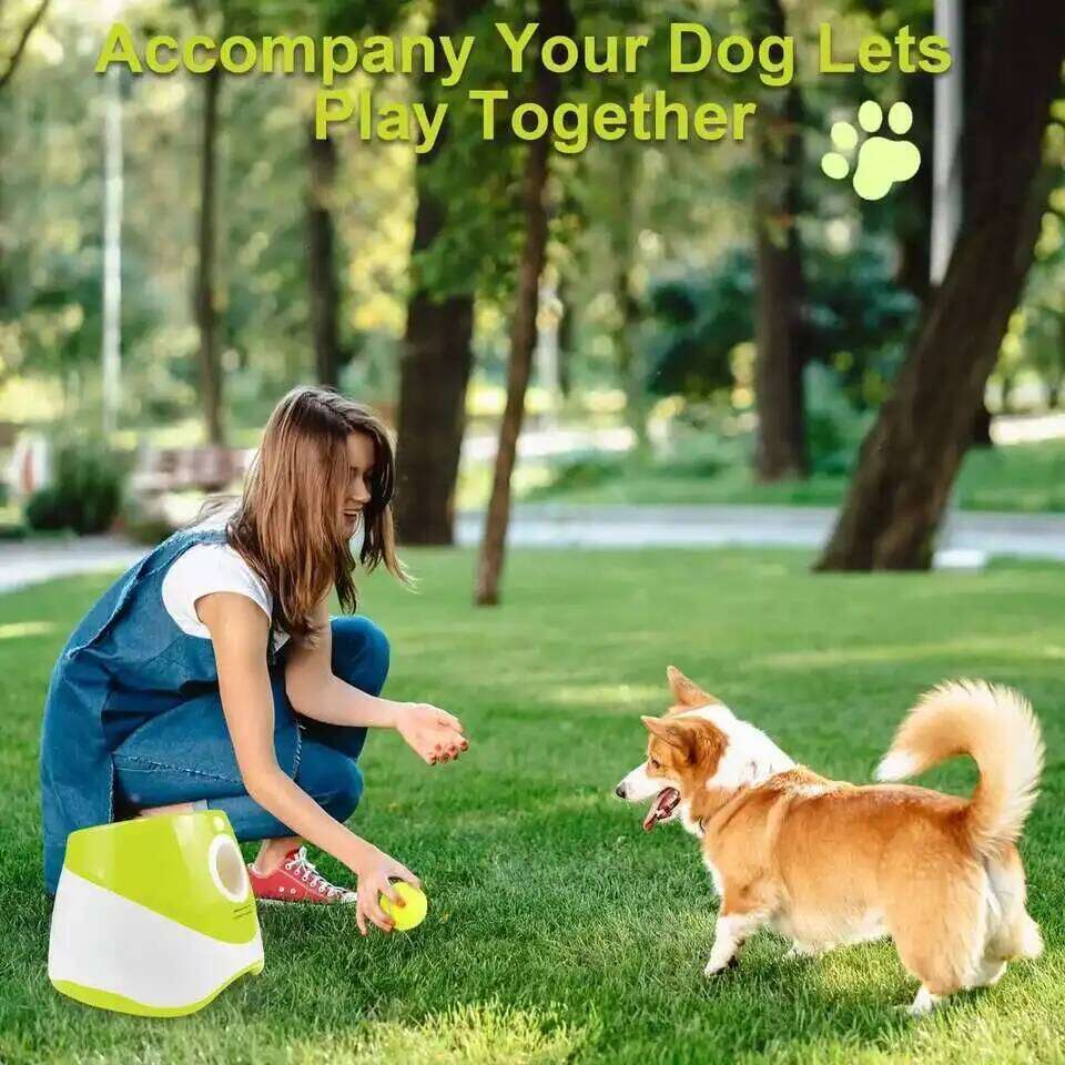 Dog Tennis Ball Launcher Dogs Chase Toys Automatic Machine Fun Interactive Catapult Throw Rechargable