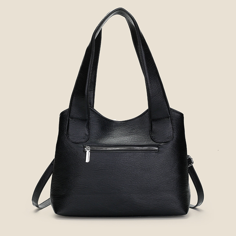 Casual Simple Textured Stylish Single Shoulder Fashion Trend Korean Version Mom Bag Commuting Daily Large Capacity Handbag