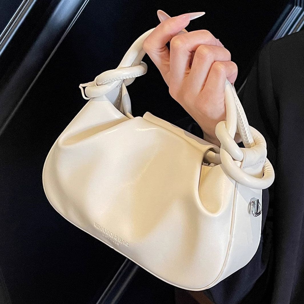 High-end Super Popular Niche for Women 2025 New Summer Versatile Crossbody Fashion Handbag Pleated Small Tote Bag