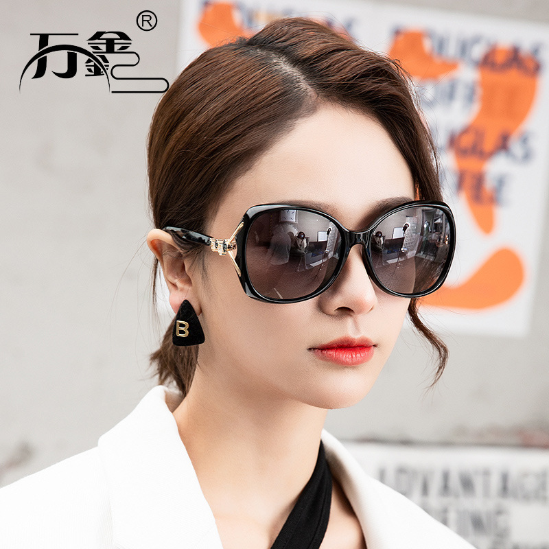 Luxury Brand Designer Sunglasses Women's Summer Sun Protection Sunglasses, Four-Leaf Clover With Diamonds, Polarized Sunglasses, New High-End Sty