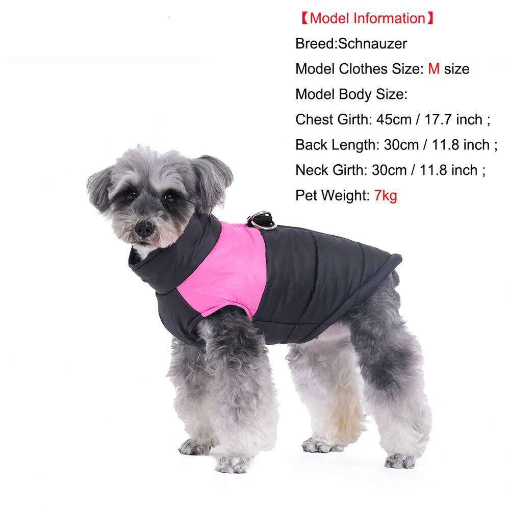 Waterproof Hiking Pet Dog Coat Vest For Small Large Dogs Winter Warm Puppy Clothes with D-ring Camping Golden Retriever Jacket