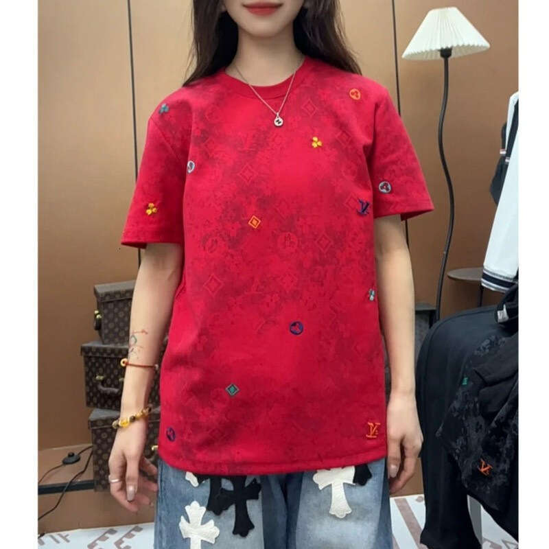 luxury Summer Pure Cotton Short Sleeve Fashionable Light Luxury Versatile Slim-Fit Men's Round Neck T-Shirt, Popular Korean Style Top