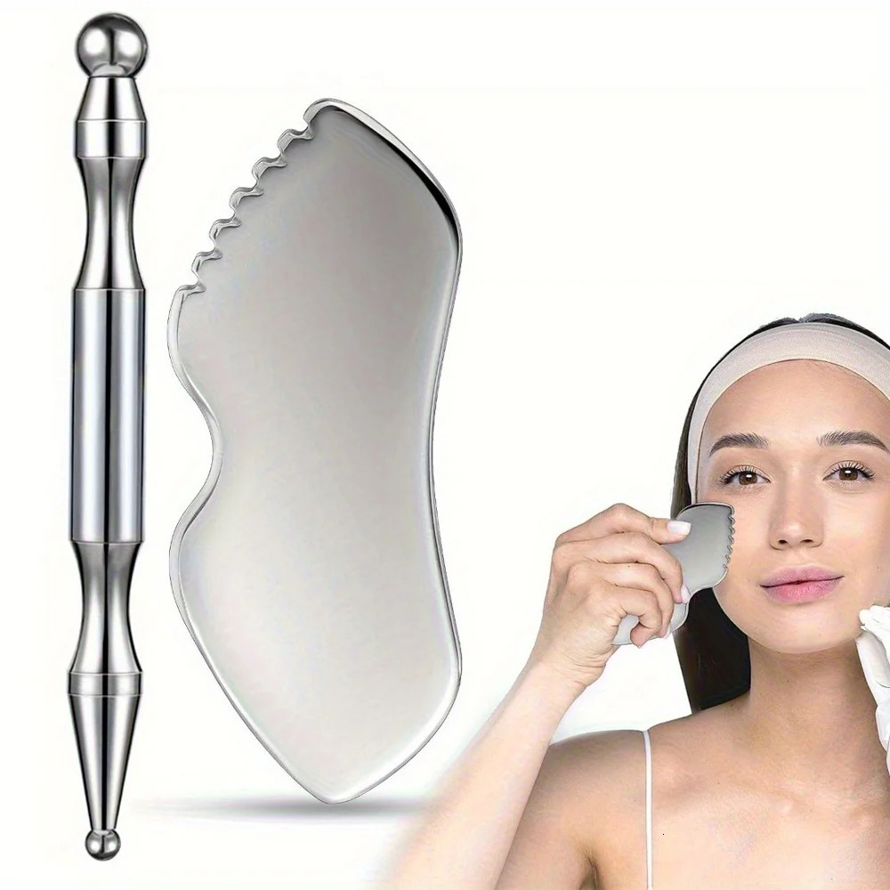Stainless Steel Gua Sha Tools Gua Sha Stone Face Comb Body Lymphatic Drainage Massager Face Guasha Face Sculpting Tools 260316