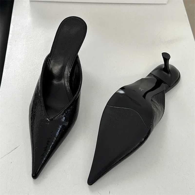Eilyken Sexy Elegant Shallow Pointed Toe Mule Women Slippers Pumps Fashion Thin High Heels Stripper Dress Ladies Shoes Z260330