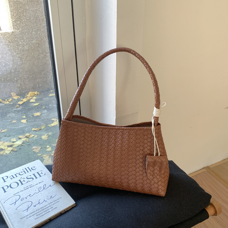 Free Shipping High Value Woven Hobo Bag for Women Large Capacity Shoulder Bag Casual Tote Handbag with 5 Colors