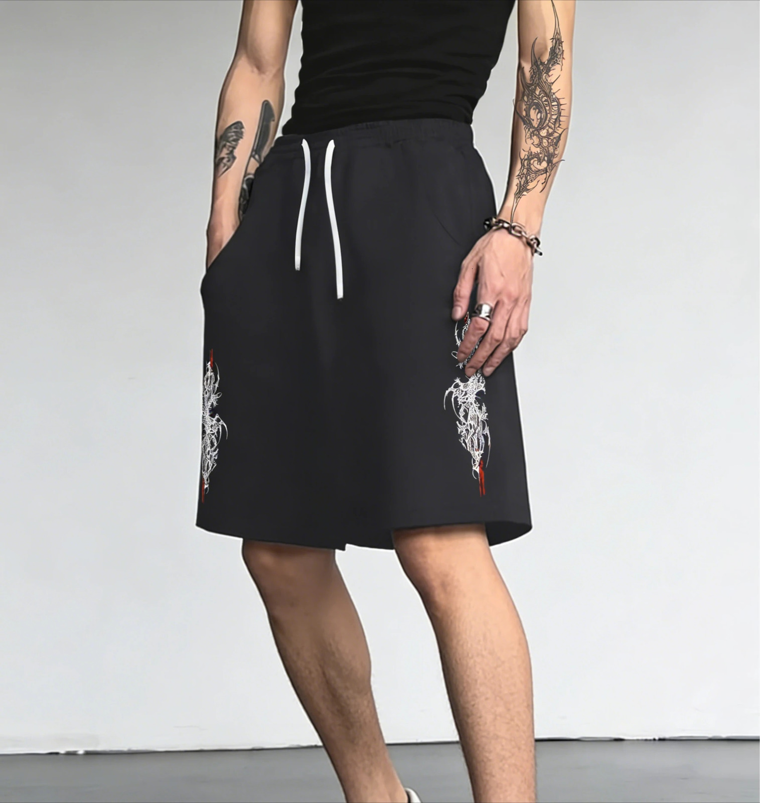 2026 Selling Fashion Hip-hop Gothic Texture Mens 3D Printed Street Wear Casual Sports Outdoor Jogging Shorts Large 260327