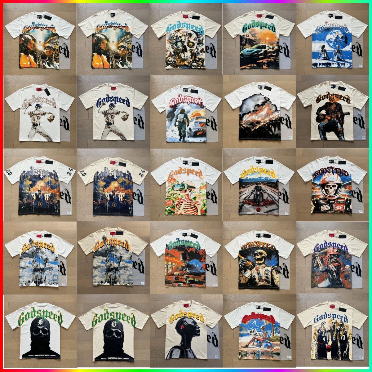 Designer Shirt Godsspeedes shirt Y2k graphic tee Mens t shirt Summer womens t tshirt short sleeve beach hipster fabric Stree printing clothes street High quality