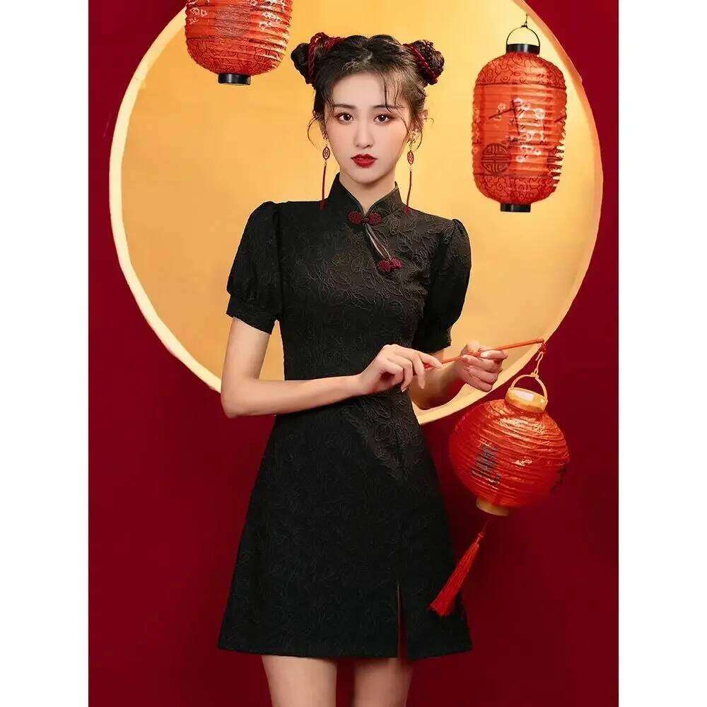 Chinese Vintage Female Dress Old Shanghai Dragon&Phoenix Qipao Elegant Halloween Cosplay Women Cheongsam Collar Sexy Vestidos MAKOUFEI