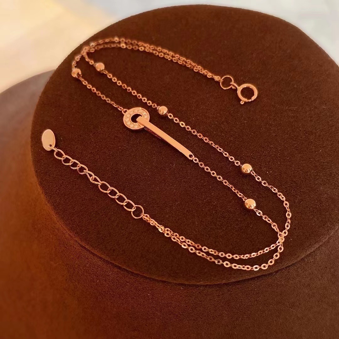 Jewlery Designer For Women Women's Keychain Bracelet In A Minimalist Style With Double-Layer Design Featuring High-End Beaded Pearls And Full Dia